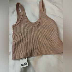 Women's Ribbed Tan Top
